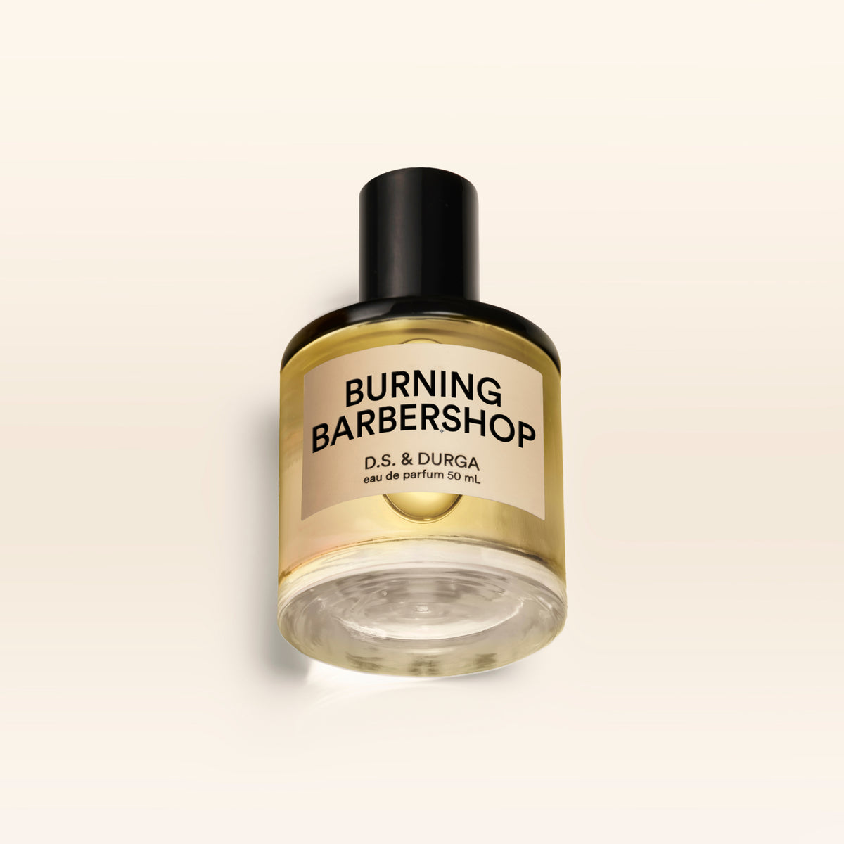A 50 mL bottle of Burning Barbershop perfume.