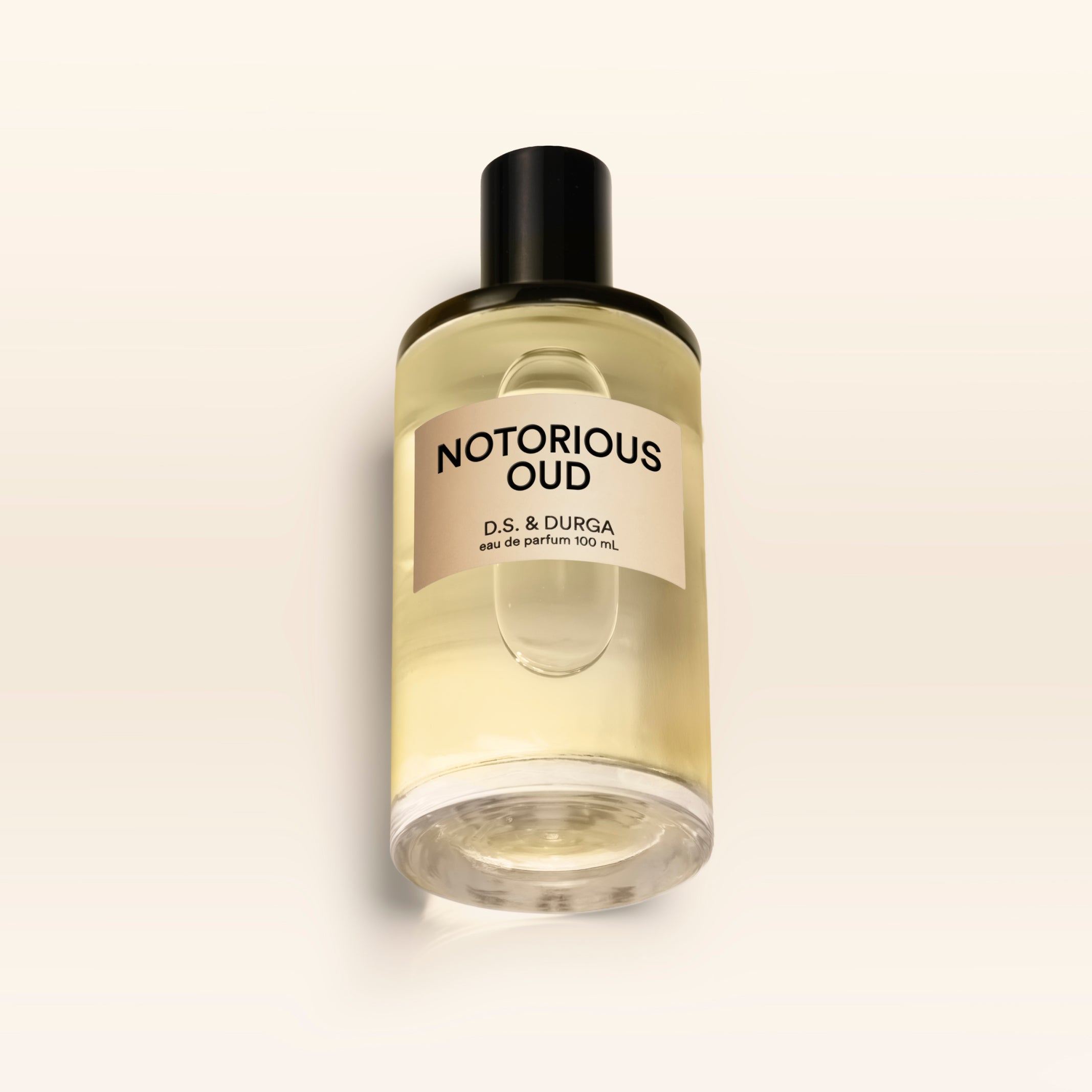 A 100 mL bottle of Notorious Oud perfume