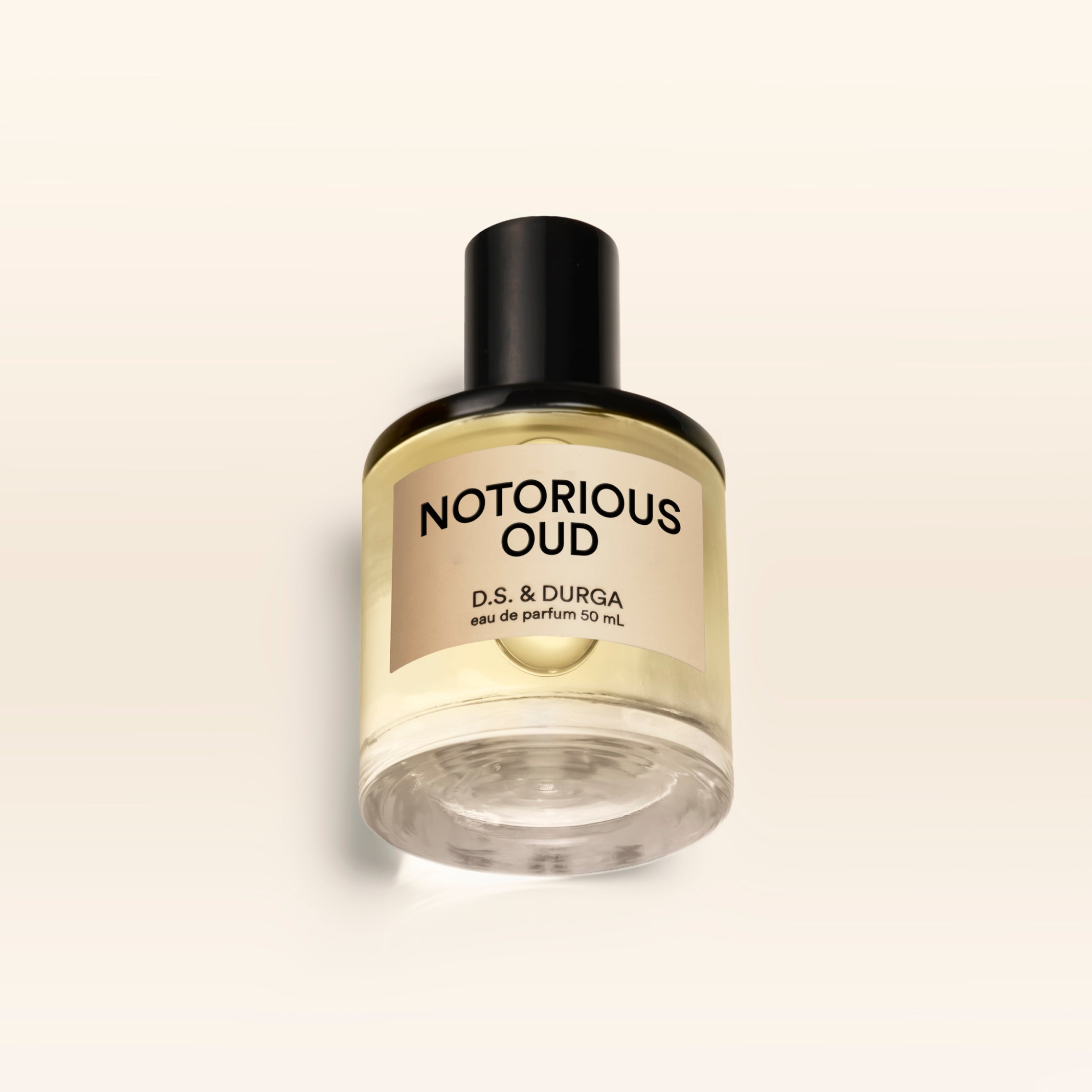 A 50 mL bottle of Notorious Oud perfume